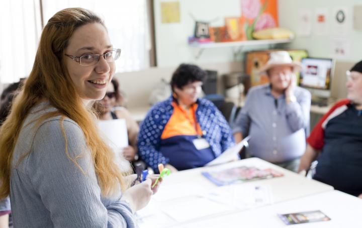 Some people in a training workshop