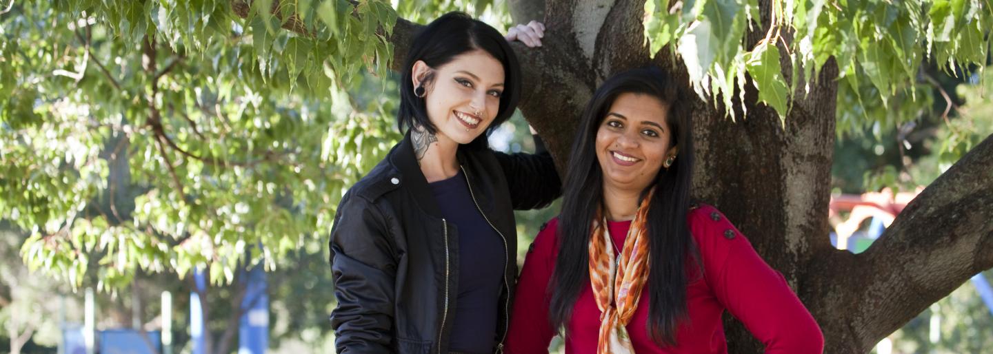 2 girls smiling