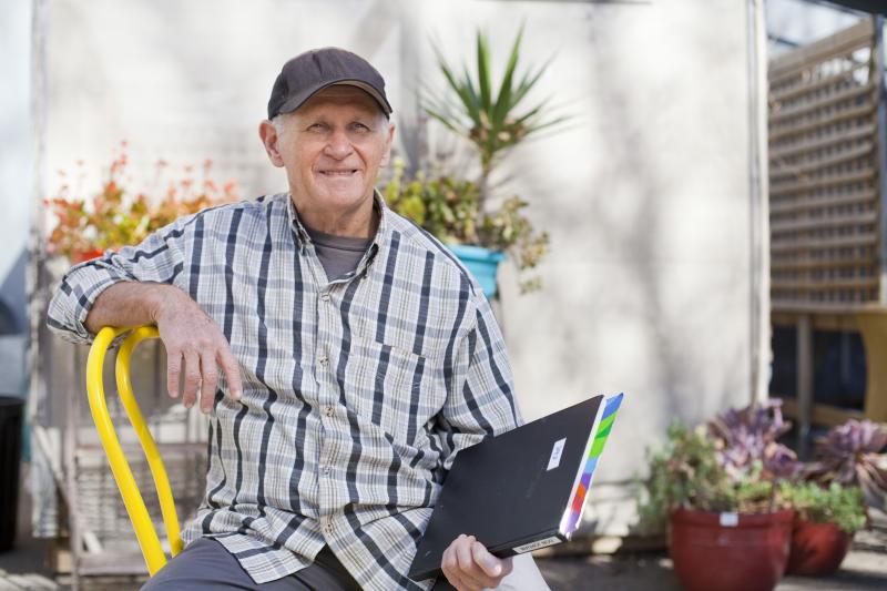 A man holding book