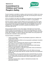 Statement of Commitment to Children and Young People’s Safety
